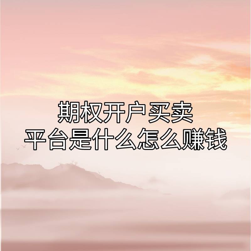 你了解期权开户买卖平台是怎么赚钱的吗<strong></p>
<p>买股票怎么开户</strong>？