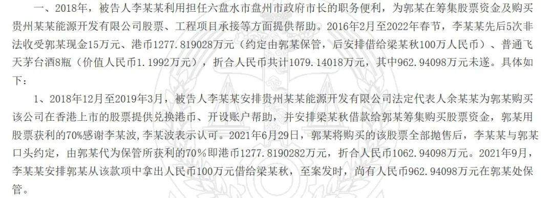贵州一位官员落马：帮人购买香港上市公司股票<strong></p>
<p>购买股票</strong>，获利超千万元！
