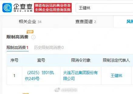 王健林被限制高消费<strong></p>
<p>加密货币</strong>，此前万达集团被强制执行超4亿元
